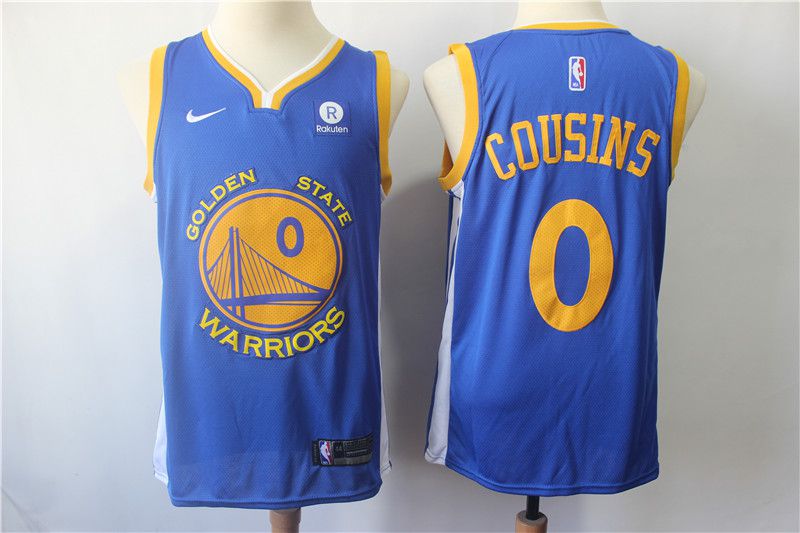 Men Golden State Warriors 0 Cousins Blue Game Nike NBA Jerseys